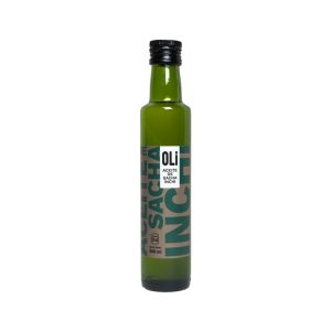 Aceite de sacha inchi OLi peruano vista frontal en envase