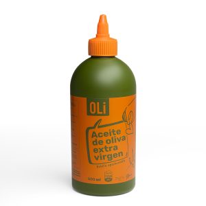 Aceite de oliva extra virgen OLI 21 en botella apachurrable de 500 ml con dosificador