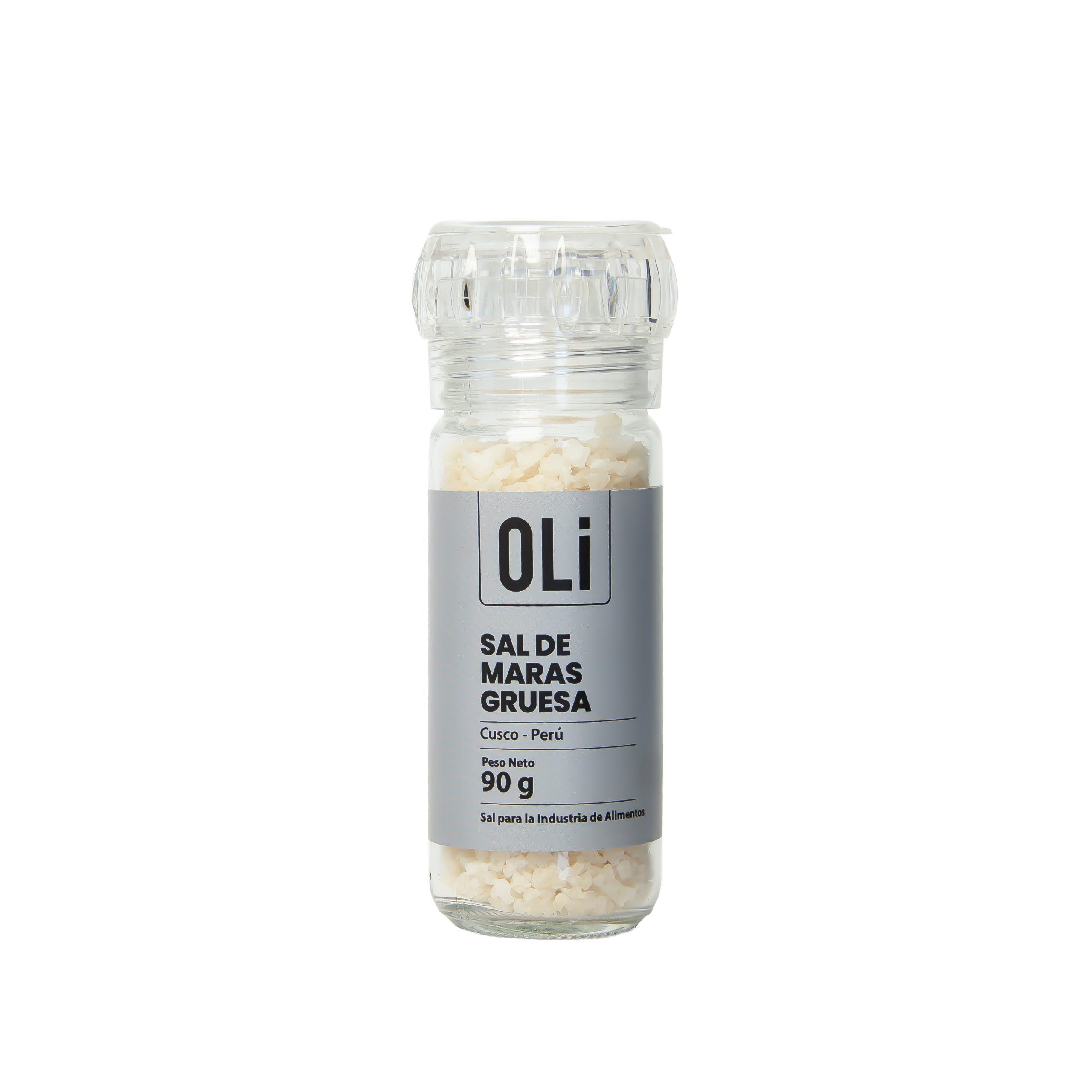 Sal de Maras gruesa OLi de 90 g con molinillo