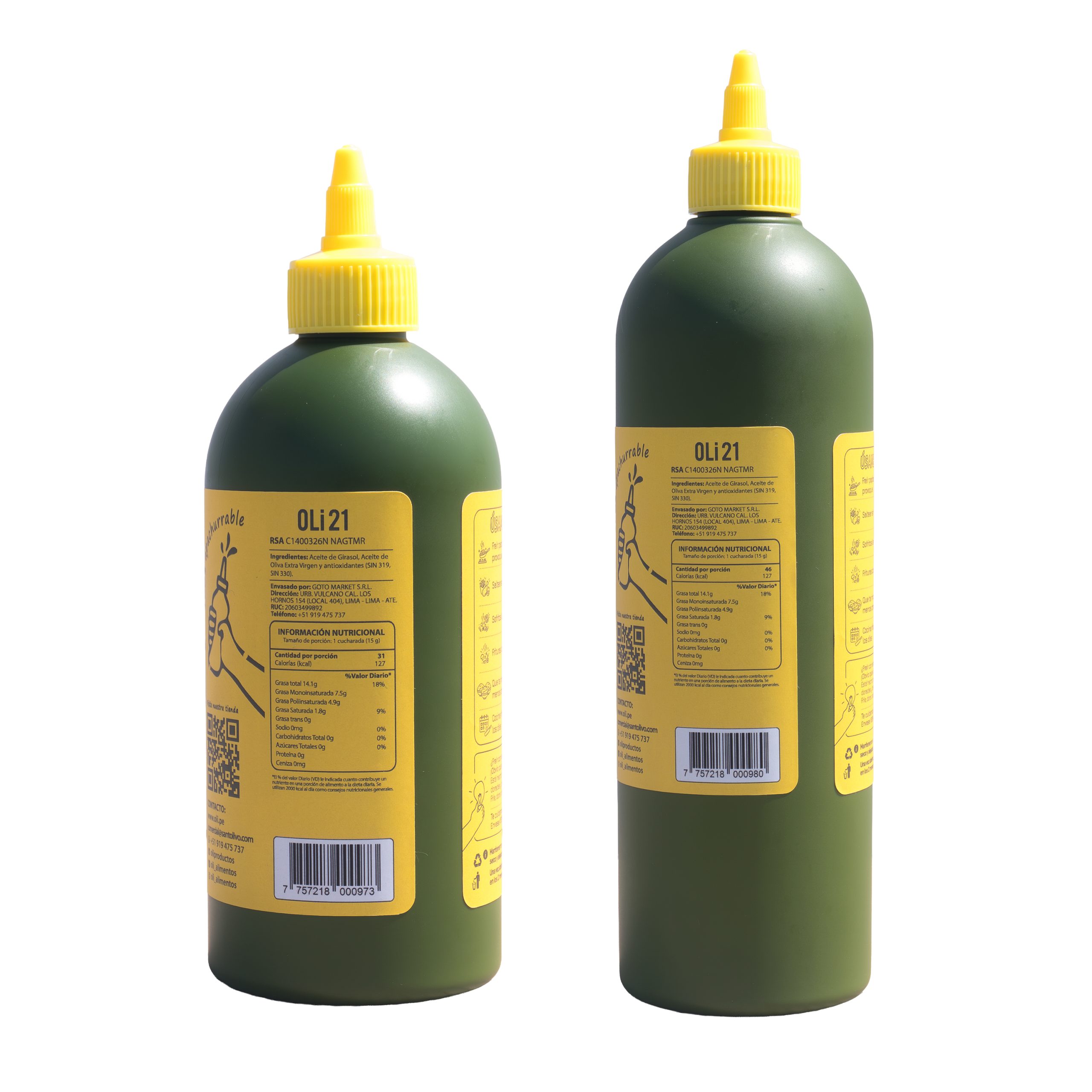 Pack OLi Para Freír Apachurrable 500 ml + 750 ml - Imagen 2